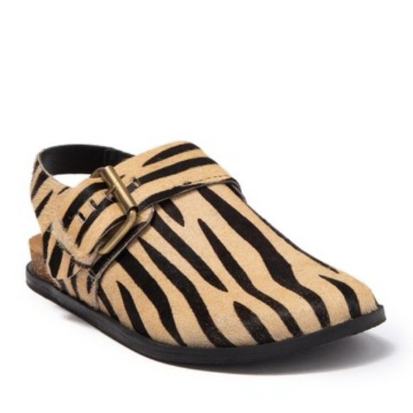 FREE PEOPLE Printed Seattle Sling Back Clog Zebra 39 / 9 - Picture 1 of 11